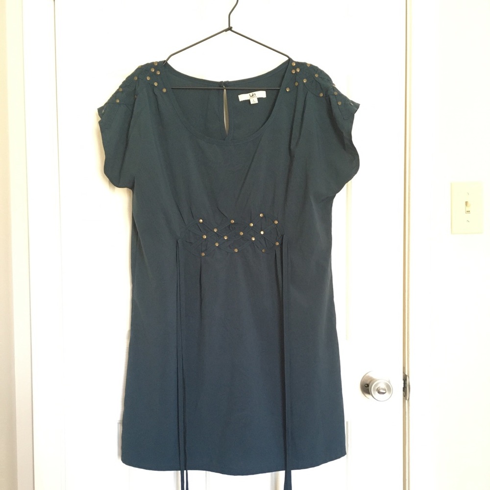 Teal Top with Empire Waist ties